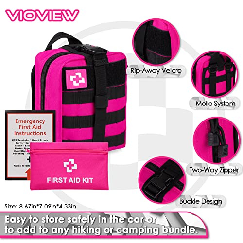 Emergency Survival Kit and First Aid Kit, Self Defense Kit Safety Kit, Survival Gear and Equipment with Tactical Molle Pou...