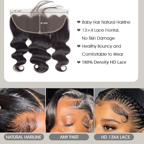 Human Hair Bundles Body Wave 16 18 20 Inch 3 Bundles 12A Human Hair Extensions 100% Unprocessed Brazilian Virgin Hair Deals Quick Weave Bundles Wet Wave Hair