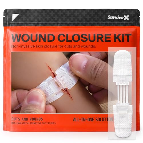 SurviveX Zip Stitch Wound Closure Strips - Repair Wounds Without Stitches - Zipstitch Sutures - Laceration Closure First A...