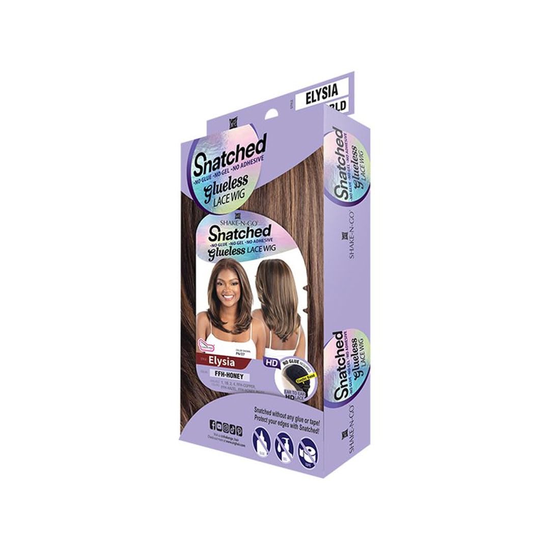 Shake-N-Go Snatched Glueless Lace Synthetic Wig - Elysia (Color : Ffh-Copper)