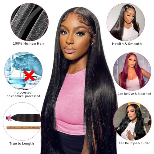 12A Straight Bundles Human Hair 16 18 20 Inch 100% Unprocessed Brazilian Virgin Hair Bundles Straight Hair 3 Bundles Weave Bundles Human Hair Extension