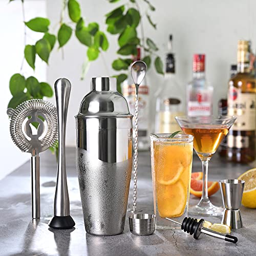 Etens Cocktail Shaker Set & Bar Kit – 24 oz Stainless Steel Drink Mixer Martini Shaker for Bartender – Complete Cocktail K...