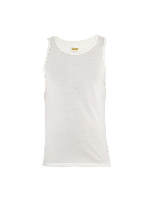Icebreaker Men's Merino 150 Anatomica Tank, Breathable Wool Blend Sleeveless Shirt, Undyed, Large
