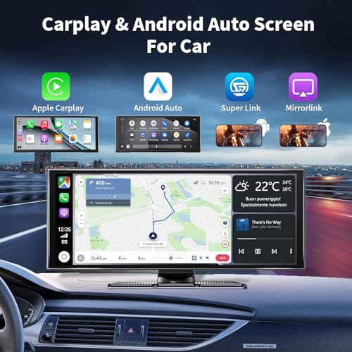 Carplay Screen for Car 11.5" Largest HD Screen for Carplay & Android Auto Car Stereo with 4K Dash Cam 1080P Backup Camera,...