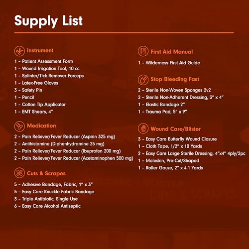 Adventure Medical Kits Sportsman Series Medical Kit - 200 - First Aid Kit for Camping, Hiking, Hunting & More - For 4 Peop...
