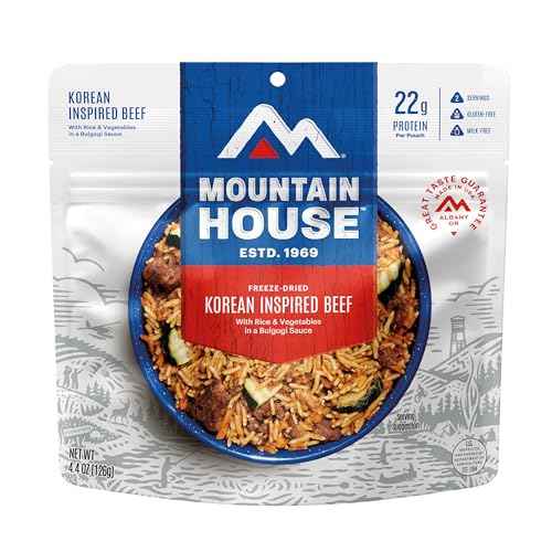 Mountain House GlutenFree Korean Inspired Beef FreezeDried Food for Camping, 12 Servings, 30Year ShelfLife