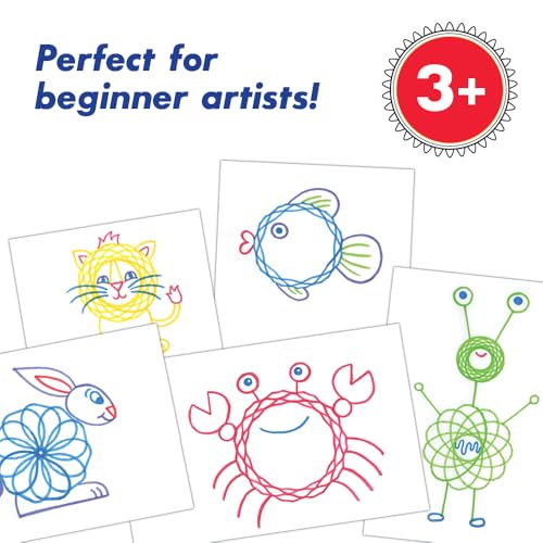 Spirograph Jr. — Jumbo Sized Gears Classic Retro Toy For Spiral Drawing Art Design Toy Kit for Smaller Hands — For Kids Ag...