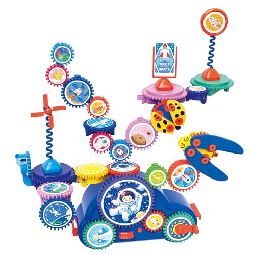 STEM Learning Gears Toys for Boys Girls Age 3+ Years old, Toddler Engineers Building Toy Set for 3-5, 30Pcs Educational Co...