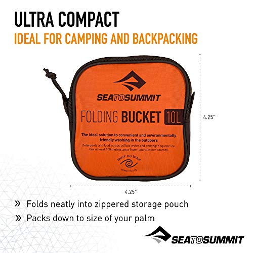 Sea to Summit Folding Bucket, Collapsible Camp Kitchen Bucket