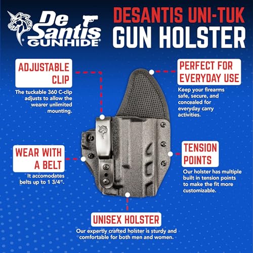 DeSantis Gunhide Uni-Tuk Inside Waistband Holster Fits Sig P365 P365 SAS and P365X with Romeo Zero Right Hand Black Kydex 206KA8JZ0