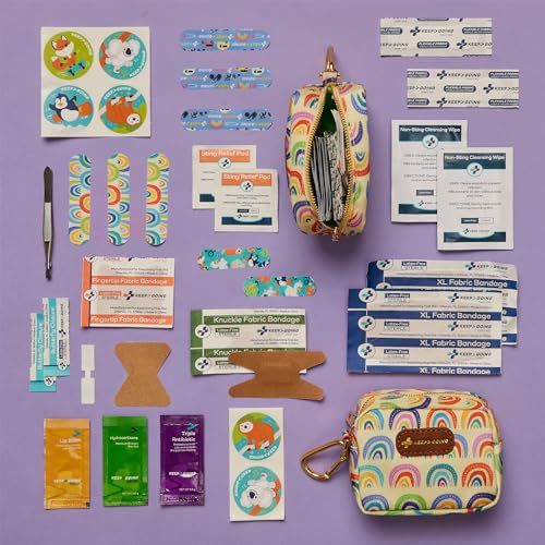 Keep Going Travel First Aid Kit Bundle of 2 Kits, First Aid Kit for Car, Home, Dorm, & Boat with Latex-Free Bandages – Tra...