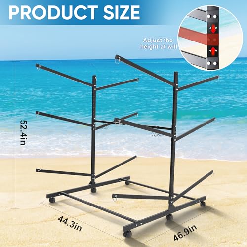 Rebertry Kayak Storage Rack, Heavy Duty Freestanding Kayak Stands, Boat/Canoe/Paddleboard Holder, Space Saving Garage Orga...