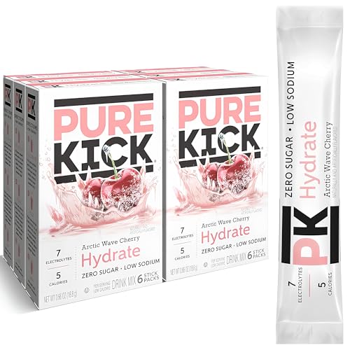 Pure Kick - Singles to Go Pack of 6 - Flavored Arctic Wave Cherry