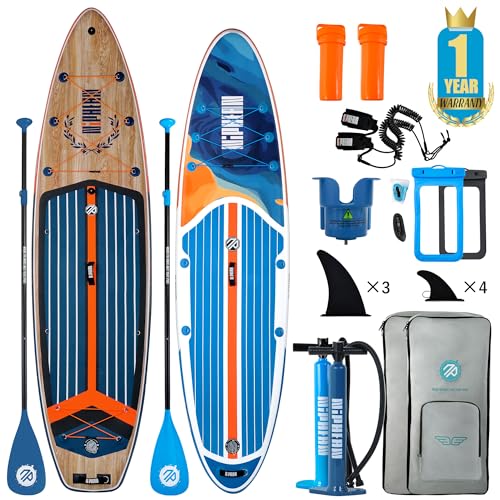 Niphean Inflatable Paddle Board, Niphean Inflatable Stand Up Paddle Board with Durable SUP Accessories, 11' and 10'6'' Sta...