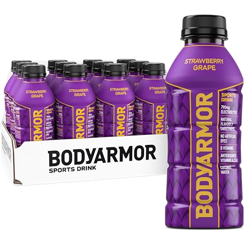 BODYARMOR Sports Drink, Strawberry Grape, Electrolyte Drink Hydration, 16 Fl Oz Bottles (12 Pack), Flavored Coconut Water ...