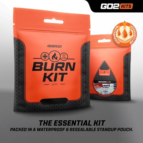 Go2Kits Advanced Burn Kit, Comprehensive Burn First Aid Kit with Dressings, Burn Cream & Gauze, Portable First Aid Kit for...