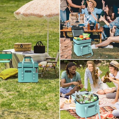 Lanedo Lisa Lunch Soft Cooler 20/36 Can, Insulated Bag Portable Ice Chest Box for Lunch, Beach, Drink, Beverage, Travel, C...