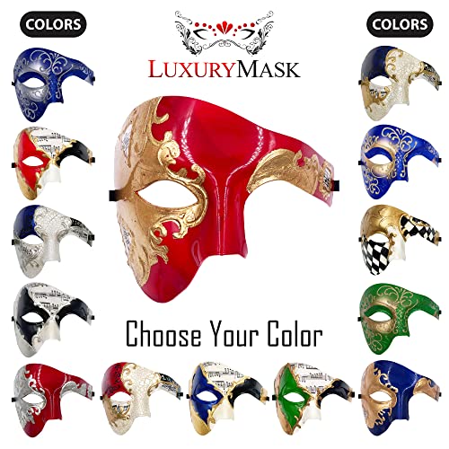 Masquerade Mask For Men Phantom Of The Opera Mask Prom Mardi Gras Haloween Venetian Half Face Mask