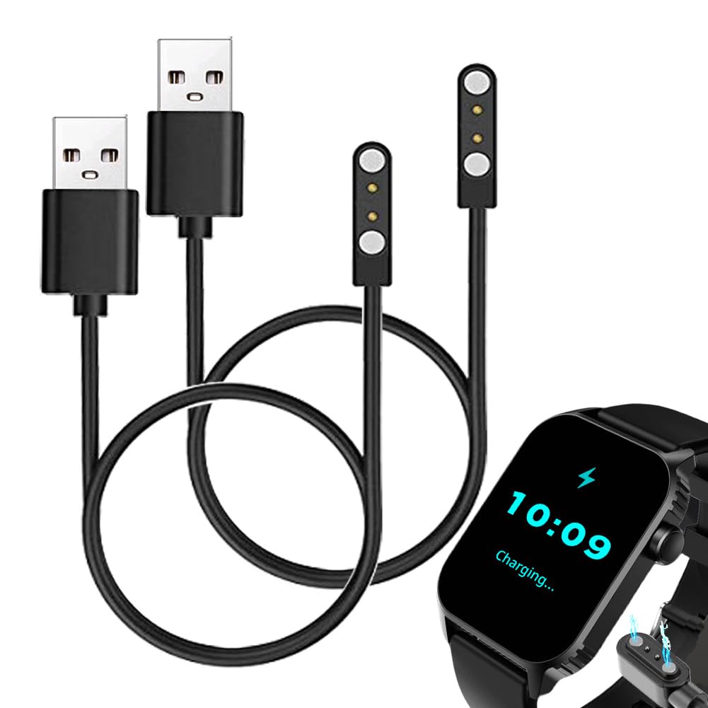 Smaate Smart Watch Cables Compatible With Trausi Tg08 1.83    Smartwatch, 2-Pack