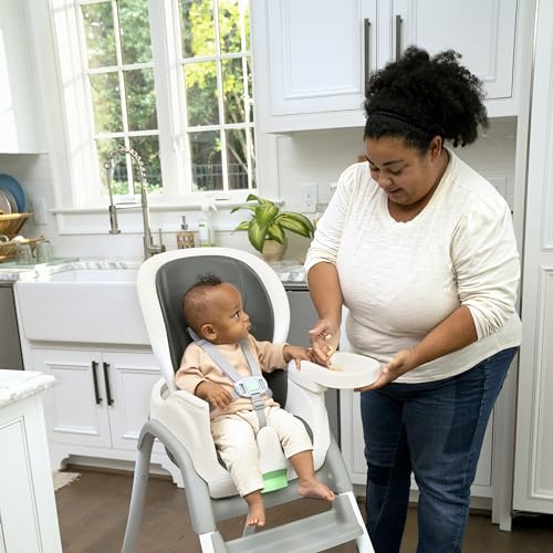 Ingenuity Full Course SmartClean 6-in-1 High Chair – SmartClean EVA Foam, 5 Point Safety Harness, 2 Dishwasher Safe Trays...