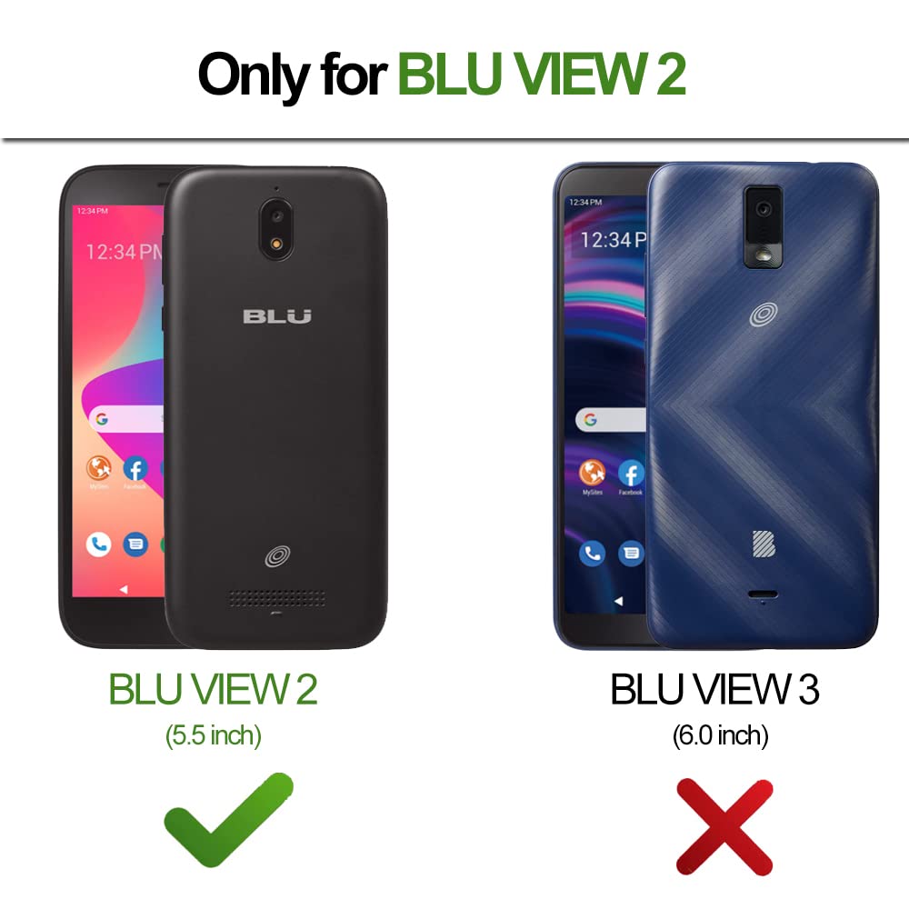 B-Wishy For Blu View 2 With Strap,Fidget Stress Relief Phone Case Push Pop Bubble 3D Cartoon Funny Cute Silicone Cover For Girls