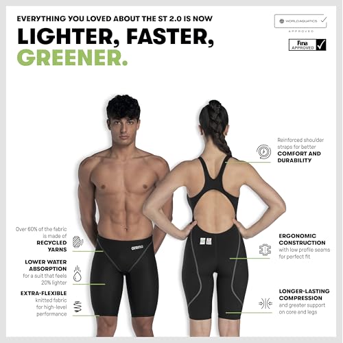 ARENA POWERSKIN ST Next Eco Jammer Junior Boys Competitive Jammers Racing Swimwear Youth Competition Swimsuit