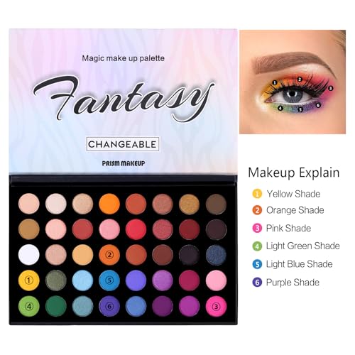Highly Pigmented Eye Makeup Palette, Matte Shimmer Metallic Eyeshadow Pallet Long Lasting Blendable Natural Colors Make Up...
