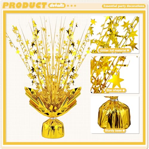 12 Pack Metallic Foil Spray Centerpiece Star Table Decoration Burst Table Centerpieces for Birthday Weddings Anniversaries...
