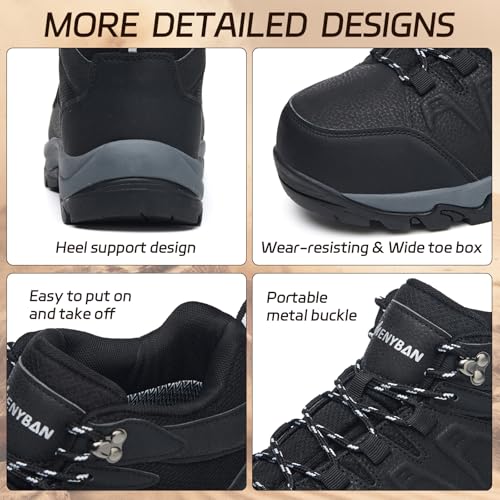MENYBAN Waterproof Hiking Shoes Men Non-Slip Grip Ankle Support, Fashion Sneakers Tennis Walking Shoes Durable Comfort for...