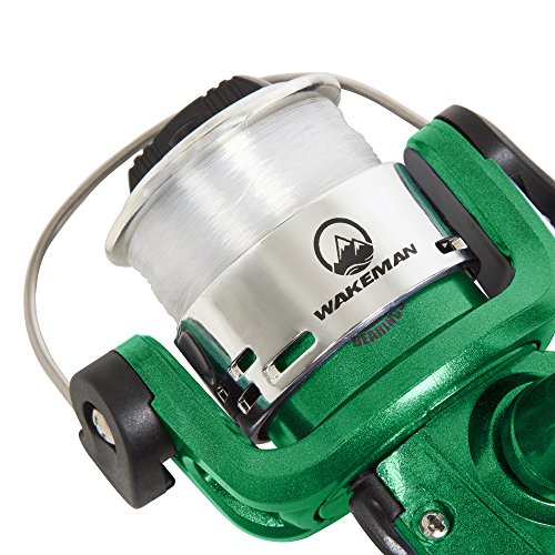 Fiberglass Fishing Rod and Spinning Reel Combo - Swarm Series Collapsible Fishing Gear for Catching Bass, Trout, Catfish, ...