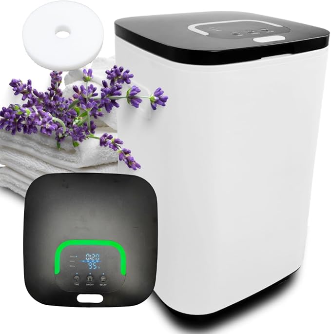 Di'Aroma Towel Warmer with Aroma 10 Tablet, Luxury Large Towel Warmer Bucket with 26L Capacity, Auto Keep Warm Feature 20/40/60 Hot Timer and Delay Timer up to 24h, for Towels Bathrobes Blankets PJ's