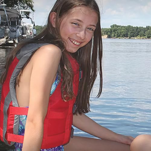 Stohlquist Fit Youth Life Jacket - Coast Guard Approved, High Mobility PFD, Buoyancy Foam, Fully Adjustable for Children A...
