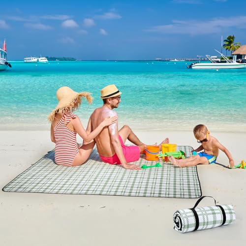 Outterra Picnic Blanket 80''x80'' Extra Large Outdoor Blanket, Waterproof, Sandproof, Machine Washable, Tear Resistant, Fo...