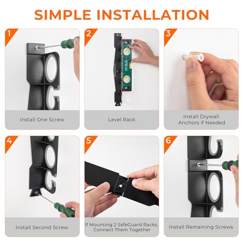 KastKing SafeGuard Fishing Rod Holder for Garage, Wall or Ceiling Mounted Fishing Rod Rack Storage Organizer, Fishing Pole...