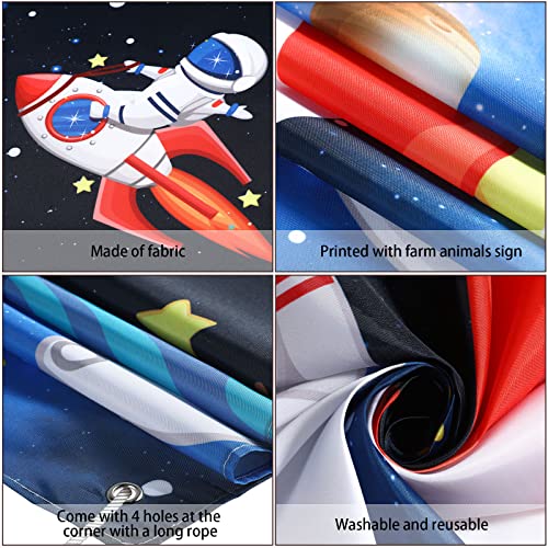 Tatuo Photo Booth Prop Outer Space Theme Party Decorations Backdrop Astronaut Face Rocket Ship Birthday Decor Supplies 59 ...