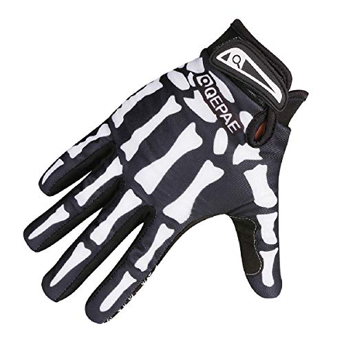 Azarxis Skeleton Gloves Adjustable Lightweight Racing Skull Sports Work Bone Gloves Anti-Slip Breathable for Men & Women M...