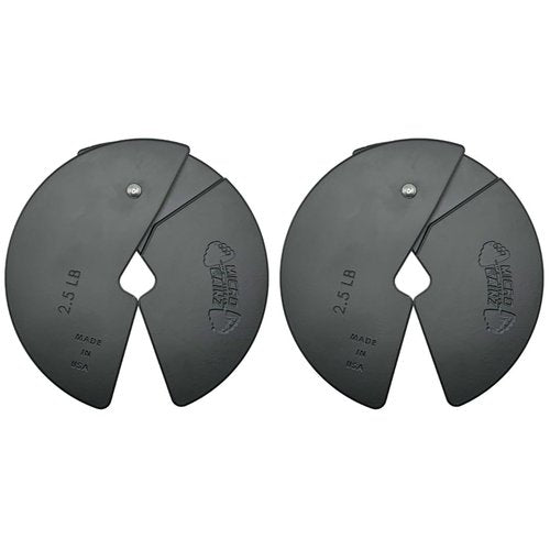 Micro Gainz Dumbbell Fractional 2.5 lb Weight Plate, Ideal for Micro Loading, (Choose Color) 2 Piece Fractional Weight Plates, Designed for Dumbbell Training, Made In USA (Black)