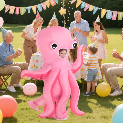Inflatable Octopus Costume for Kids Halloween Blow Up Costumes for Boys Girls Cosplay Party