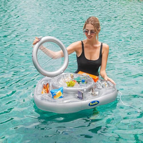 Pool Inflatable Floating Can Beverage Cooler for Swimming, Boating, Tubing