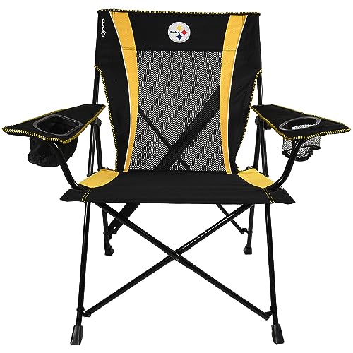 Kijaro Sports Fan Folding Chair, 26" L x 35.5" W x 37" H, Pittsburgh Steelers