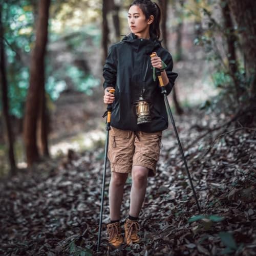 3K Carbon Fiber Trekking Pole - Telescopic 3-Section Ultralight Hiking Stick for Men Women, Adjustable Walking Pole for Ba...