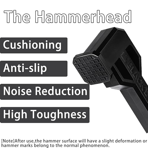 Blackdog Camping Hammer for Tent Stakes with Hook - 7oz Ultralight Portable Hammer, PA6 Toughened Nylon, Anti-Slip & Noise...