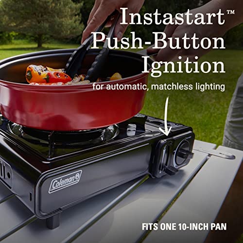 Coleman Classic 1-Burner Butane Stove, Portable Camping Cooktop with Carry Case & InstaStart Ignition, Adjustable Burner w...