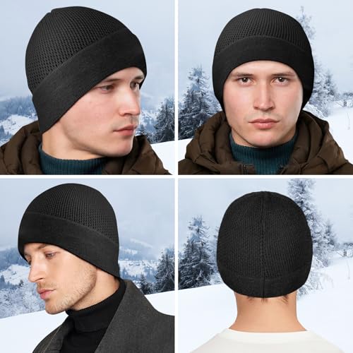 Bamboo Lightweight Skull Cap Beanie Hat for Men Women, Soft and Comfy Sleep Cap Watch Hat