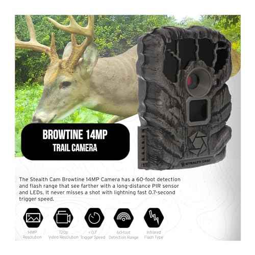 Stealth Cam Browtine 14MP Trail Camera Bundle with 32GB Memory Card (2-Pack) and Card Reader (2-Pack) (5 Items)