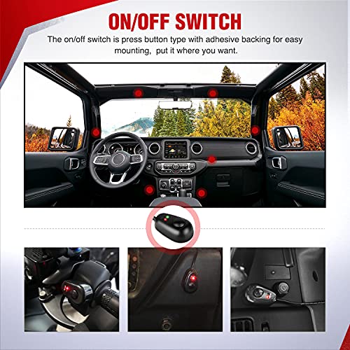 Nilight 10016W DT Wiring Harness Kit for LED Light Bars - 12V On/Off Switch, Power Relay, Blade Fuse - 2 Leads