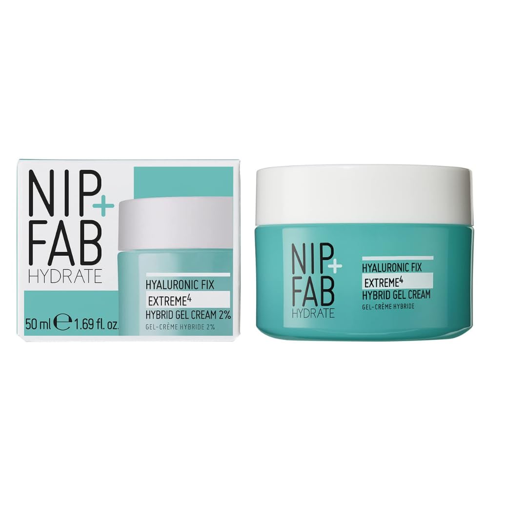 Nip + Fab 2% Hyaluronic Acid Gel Cream for Face Anti-Aging Hydrating Moisturizer for Fine Lines and Wrinkles, Skin-Plumping Skin