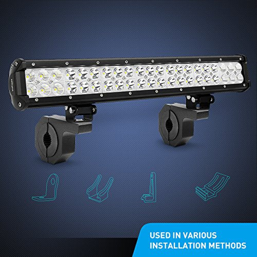 Nilight Horizontal Bar Clamp Mounting Bracket Kit for Off-Road LED Light Bar on Roof Rack Roll Cage Holder,2 Years Warrant...