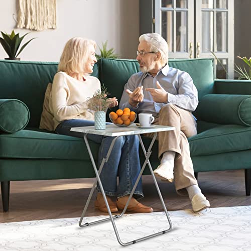 Garden 4 you Portable Folding TV Tray Dinner Snack Trays Table Portable Foldable Table Small Sofa Bedside Tables with Ligh...