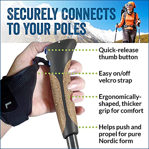 York Nordic Ultralight Folding Walking Poles - Travel Ready - with Rubber Feet, Baskets, and Bag